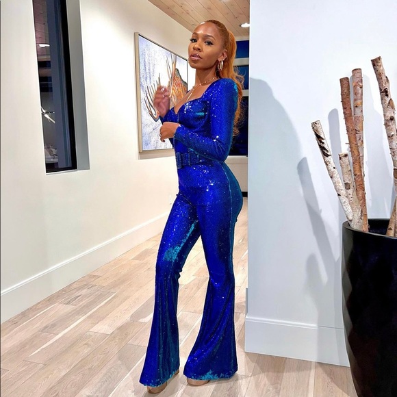 Pants - Sparkly Jumpsuit Nadine Merabi